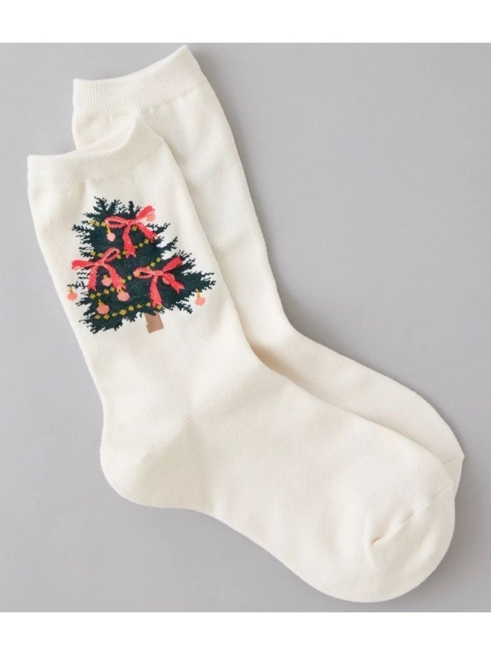 AE OS Chalk White Green Red Christmas Tree C
Print Crew Socks